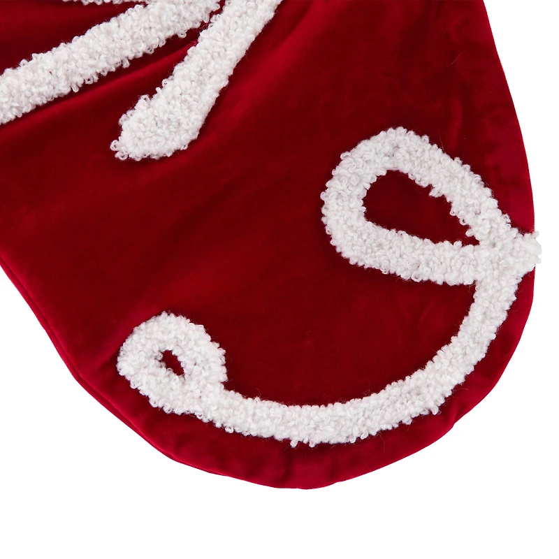 Reindeer and Snowflake Embroidered Christmas Stockings - 20" - Set of 3