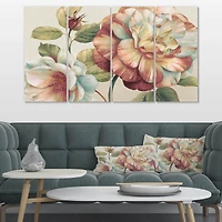 Designart - Romantic Dark Rose Blossing Flowers