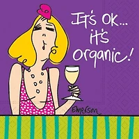 JAM Paper It's Organic Cocktail Napkins, 40ct.