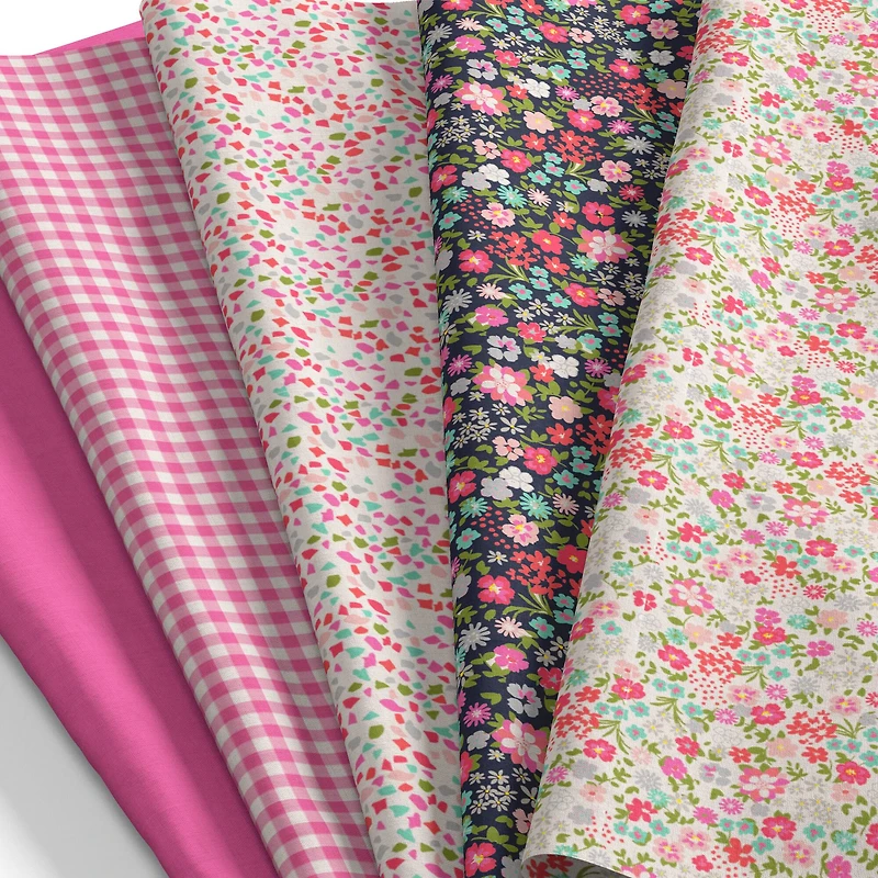 SINGER Perfect Pink Cotton Fabric Bundle