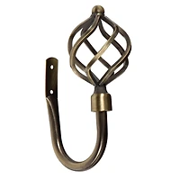 Home Details Antique Brass Royal Twist Curtain Holdback Set