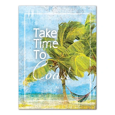 Take Time To Coast 12" x 16" Canvas Wall Art