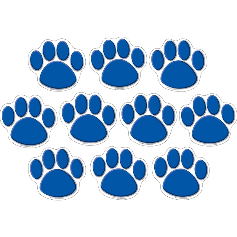 Teacher Created Resources® Blue Paw Print Accents, 3 Packs of 30