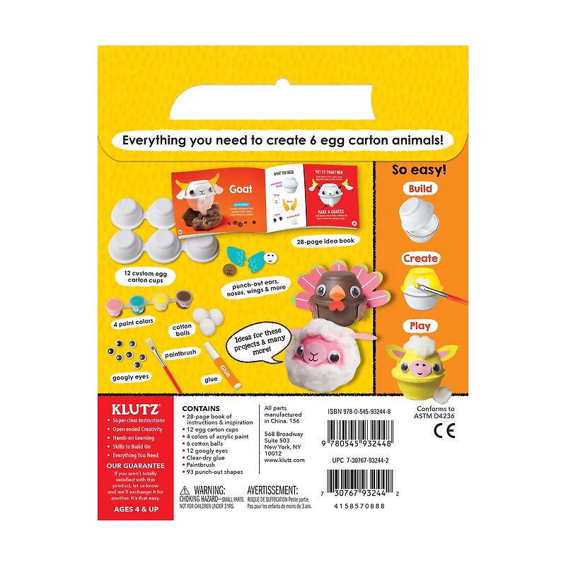Klutz Jr. My Egg Carton Animals