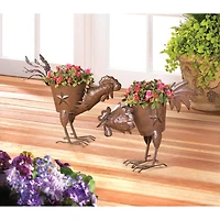 13" Pecking Rooster Planter