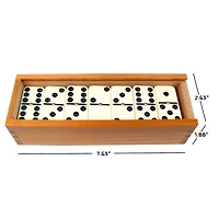 Toy Time Double Six Dominoes Set In Wooden Storage Case