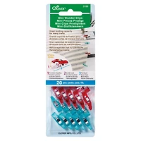 Clover Blue & Red Wonder Clips, 20ct.