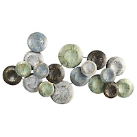 5ft. x 2.5ft. Embossed Metal Disc Wall Art Decor
