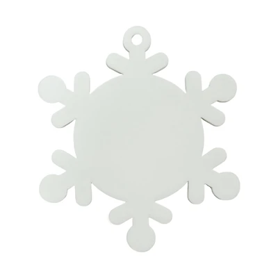 3.5" DIY Whitewashed Plywood Snowflake Ornaments, 12ct. by Make Market®