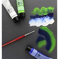 Connoisseur® White Taklon All Media Short Handle Round Brush