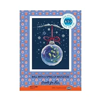 RTO Ball with a Sprig of Mistletoe Counted Cross Stitch Kit