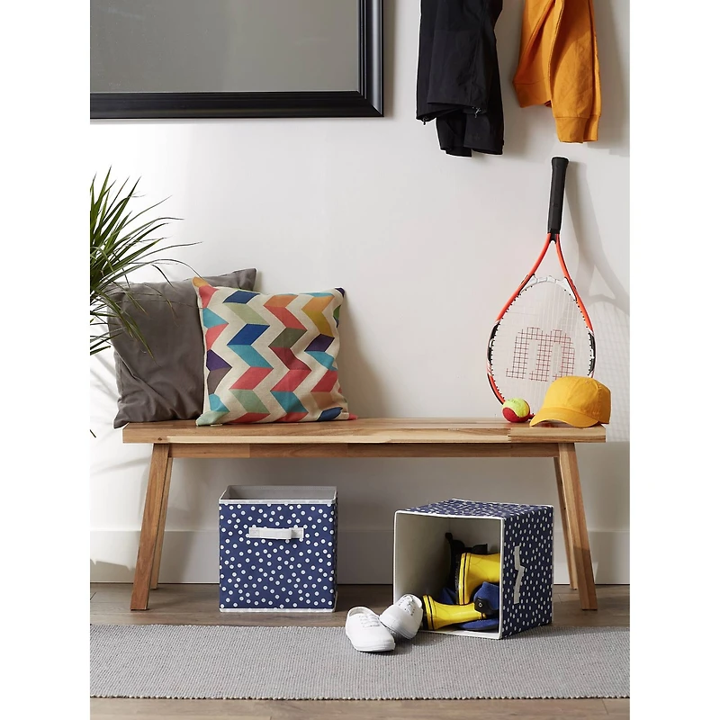 DII® 11" French Blue & White Dots Storage Cube, 2ct.