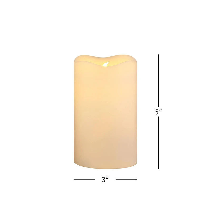 6" Snowman Ceramic LED Lit Candle Holder & Flameless Candle