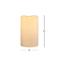 6" Snowman Ceramic LED Lit Candle Holder & Flameless Candle