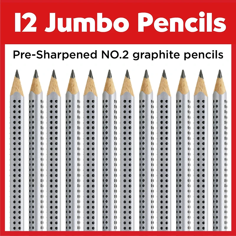 Faber-Castell® Jumbo Grip Graphite No.2 B EcoPencils, 12ct.