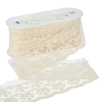 4.5" Ivory Embroidered Lace Trim by Celebrate It®