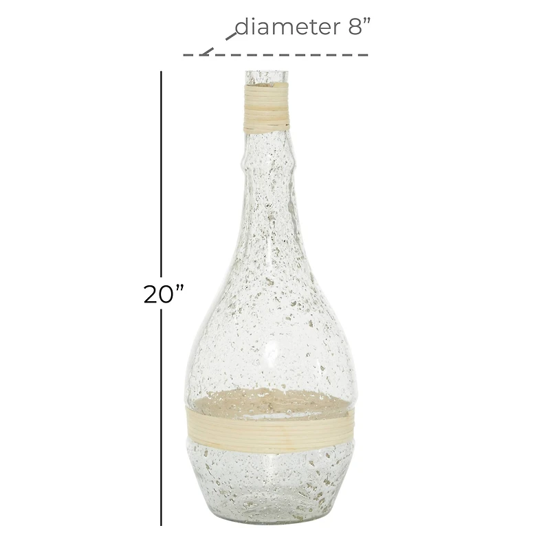 The Novogratz 20" Clear Glass Coastal Vase
