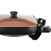 Brentwood 12" Copper Nonstick Electric Skillet with Glass Lid