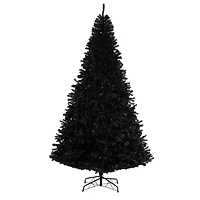 10ft. Pre-Lit Black Artificial Christmas Tree, Clear LED Lights