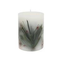 White Twig Santal Embers Scented Pillar Candle by Ashland