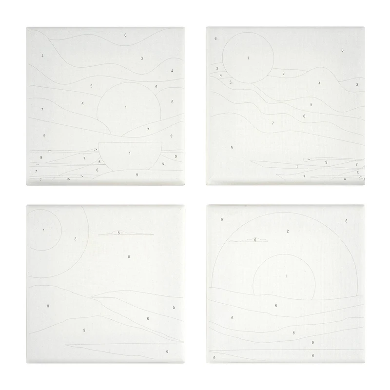 Sunsets Paint-by-Number Gallery Mini Kit by Artist's Loft®