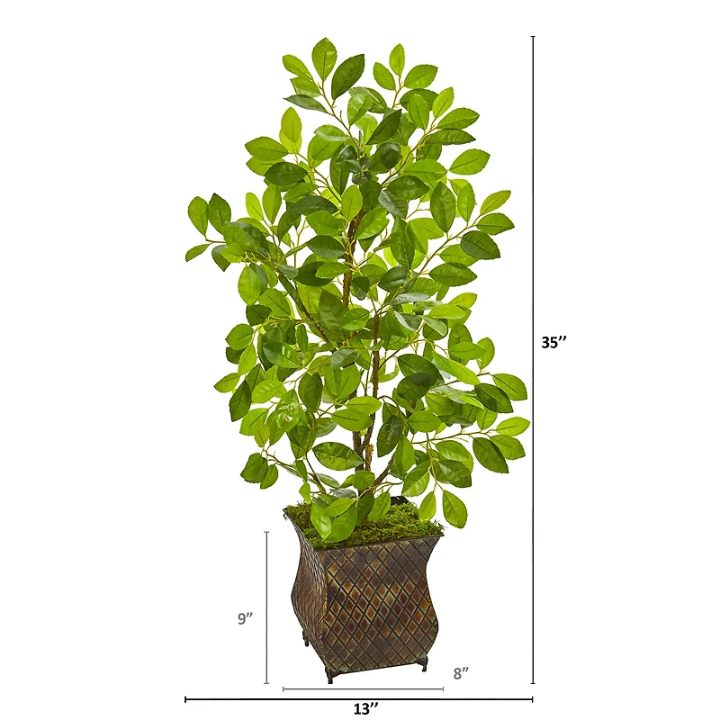 3ft. Ficus Tree in Metal Planter