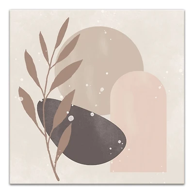 Boho Leaves And Arches 24" x 24" Canvas Wall Art