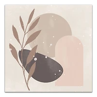 Boho Leaves And Arches 24" x 24" Canvas Wall Art