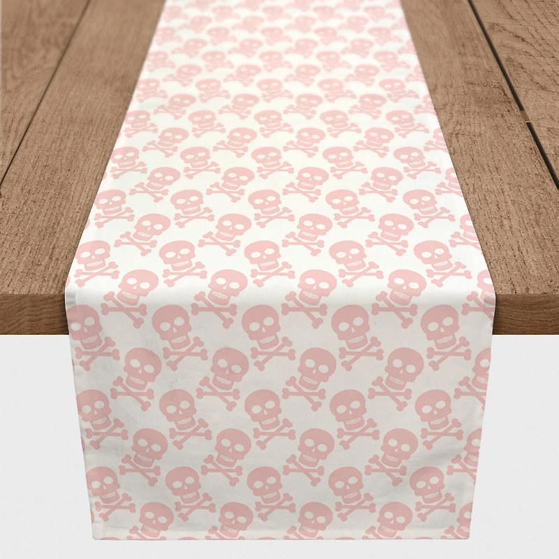 90" Skull And Crossbones Poly Twill Table Runner
