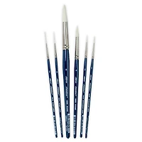 Silver Brush Limited Bristlon Short Handle Liner Brushes, Set of 6