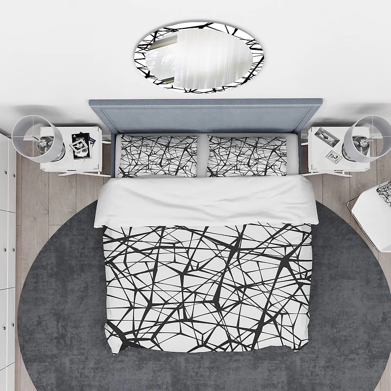 Designart 'Geometric Pattern with Circles' Modern & Contemporary Bedding Set