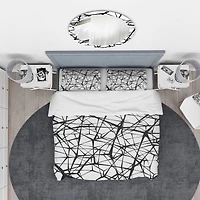 Designart 'Geometric Pattern with Circles' Modern & Contemporary Bedding Set