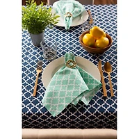 Nautical Blue Lattice Tablecloth 60" x 84"