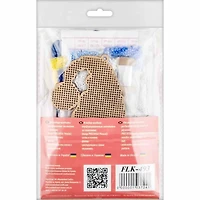 Wonderland Crafts Blue Gnome Bead Embroidery on Wood Kit