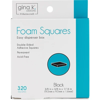 Therm O Web Gina K Designs Black Foam Squares, 320ct.