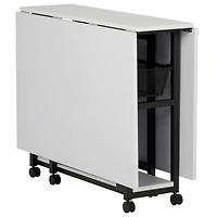 Sew Ready Mobile Craft Table with Folding Top & Storage