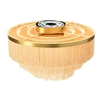 Hello Honey® 13.75" Round Flush Mount Fringe Light Fixture