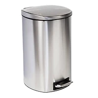 Honey Can Do 50L Soft-Close Stainless Steel Step Trash Can with Lid