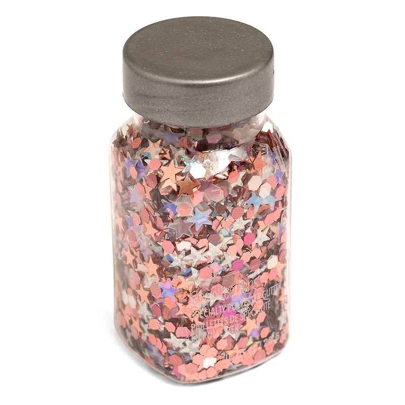Rose Stars Specialty Polyester Glitter by Recollections™, 0.73oz.