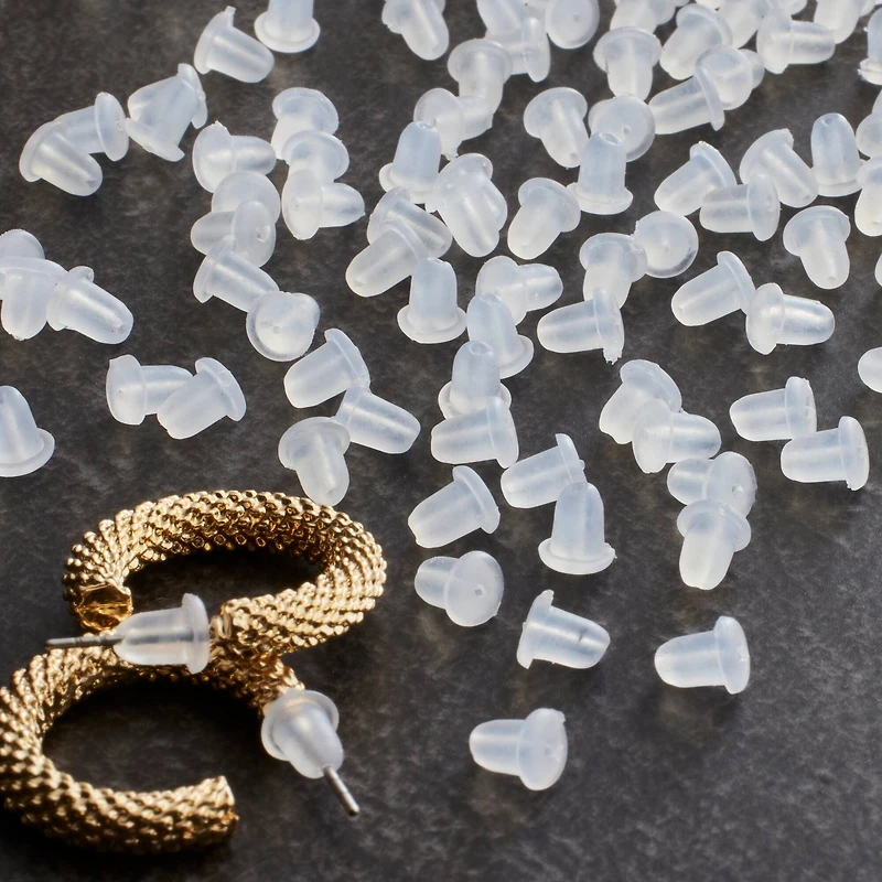 12 Packs: 170 ct. (2040 total) Plain Plastic Clear Earring Backs by Bead Landing™