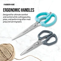 Farberware Aqua & Gray 2 Piece Shears Set