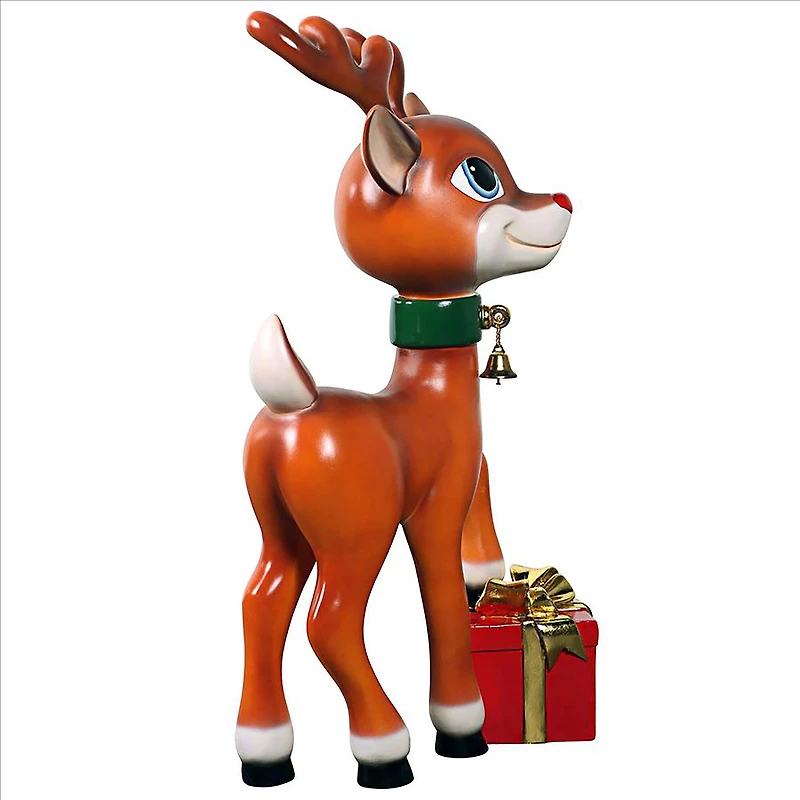 3ft. Belle, Santa's Red-Nosed Christmas Reindeer Statue
