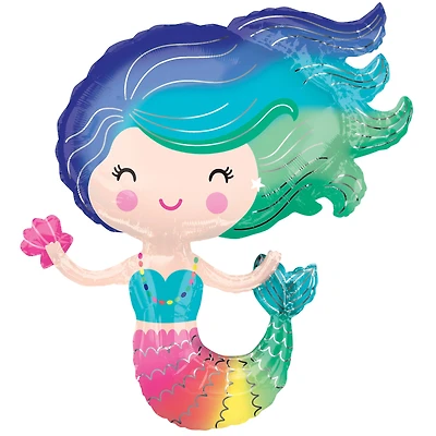 30" Colorful Mermaid Foil Balloon