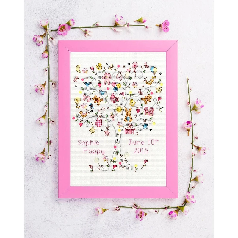 Bothy threads counted cross stitch kit love baby girl XKA7