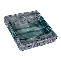 Hello Honey® 7.5" Blue Coastal Stoneware Napkin Holder