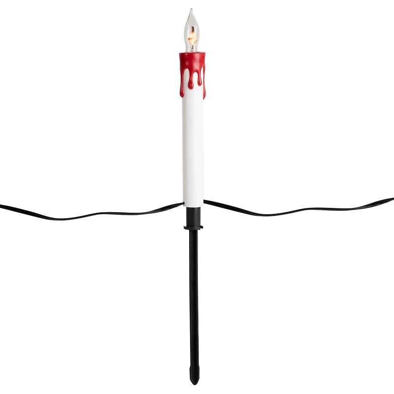 5ct. Lighted Flickering Candle Halloween Pathway Marker Lights