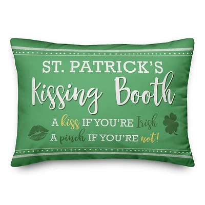 St. Patrick's Day Kissing Booth Throw Pillow