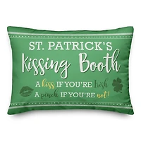 St. Patrick's Day Kissing Booth Throw Pillow