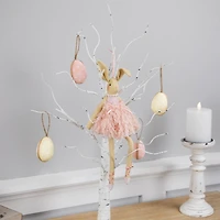 13" Plush Ballerina Bunny Easter Wall Decoration