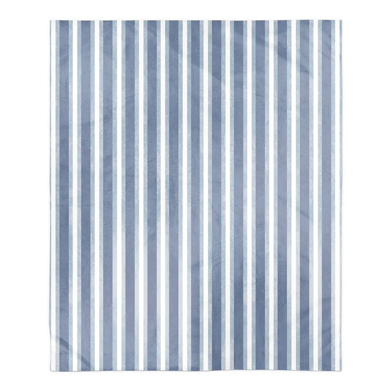 Blue Stripes Sherpa Fleece Blanket